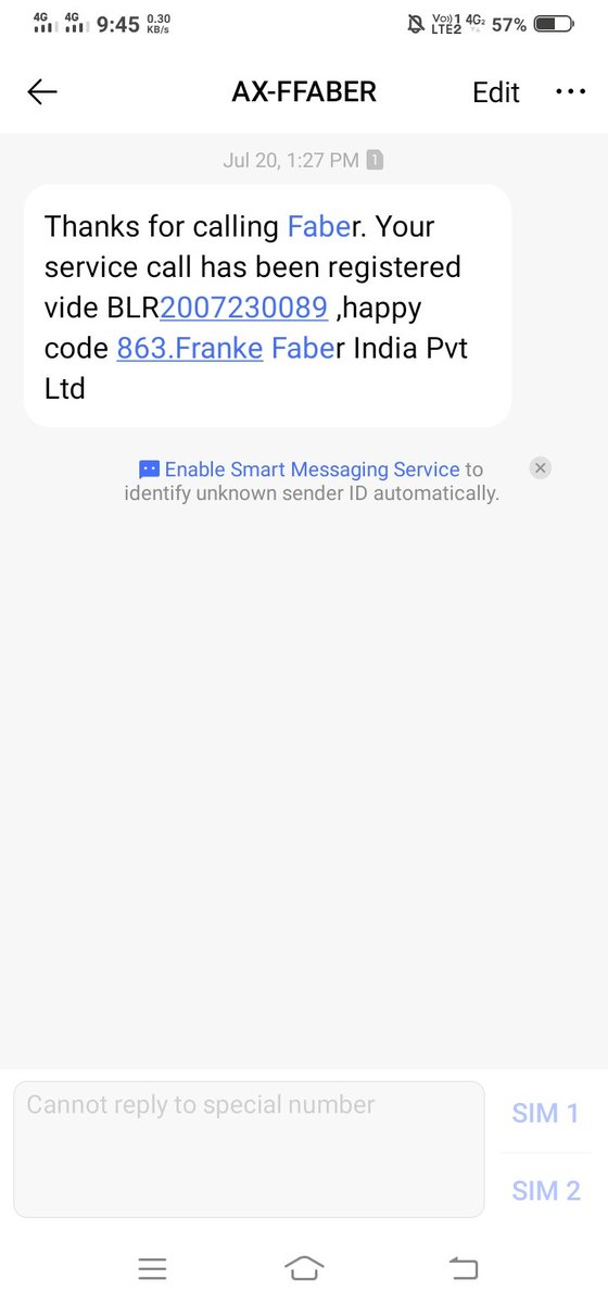 HussainBenzy's tweet photo. @FaberIndia 
Worst service ...I have raised a complaint with customer about dishwasher not working... immediately I got a call from service center but till now no one visited ... When I called up again the customer care no proper reply ...very very bad service https://t.co/BTfxrh6X4p