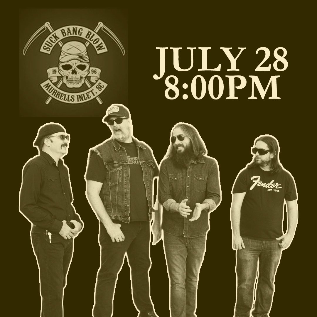 kennygeorgeband's tweet photo. Murrells Inlet, SC USA! July 28 we return to @SUCKBANGBLOW 8pm show come on to the south side of the beach y’all! https://t.co/6DFNFJn7pc