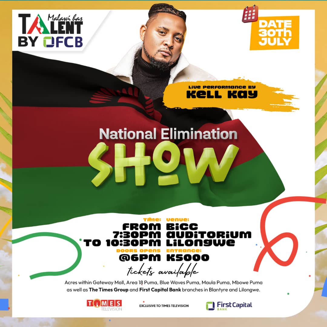 Times360Malawi's tweet photo. Kuli kuvina, kuyimba, ndakatulo, zisudzo ndi zina zambiri.
Zonsezi zikuchitika pa 30 July, 2023 ku BICC auditorium, ku Lilongwe.
Bwerani ndi banja lanu. Izi zisakuphonyeni.
Mtengo ndi K5,000 yokha munthu mmodzi.
#MalawiHasTalent
#FCB
#TimesTV https://t.co/RTcPKJvXCl