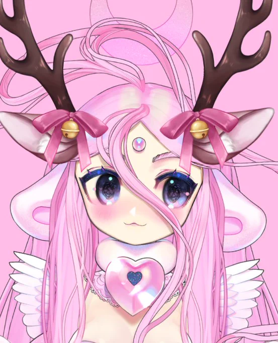 i already have paws, wings, fangs, lets throw in some antlers too lol  cute asset from! 