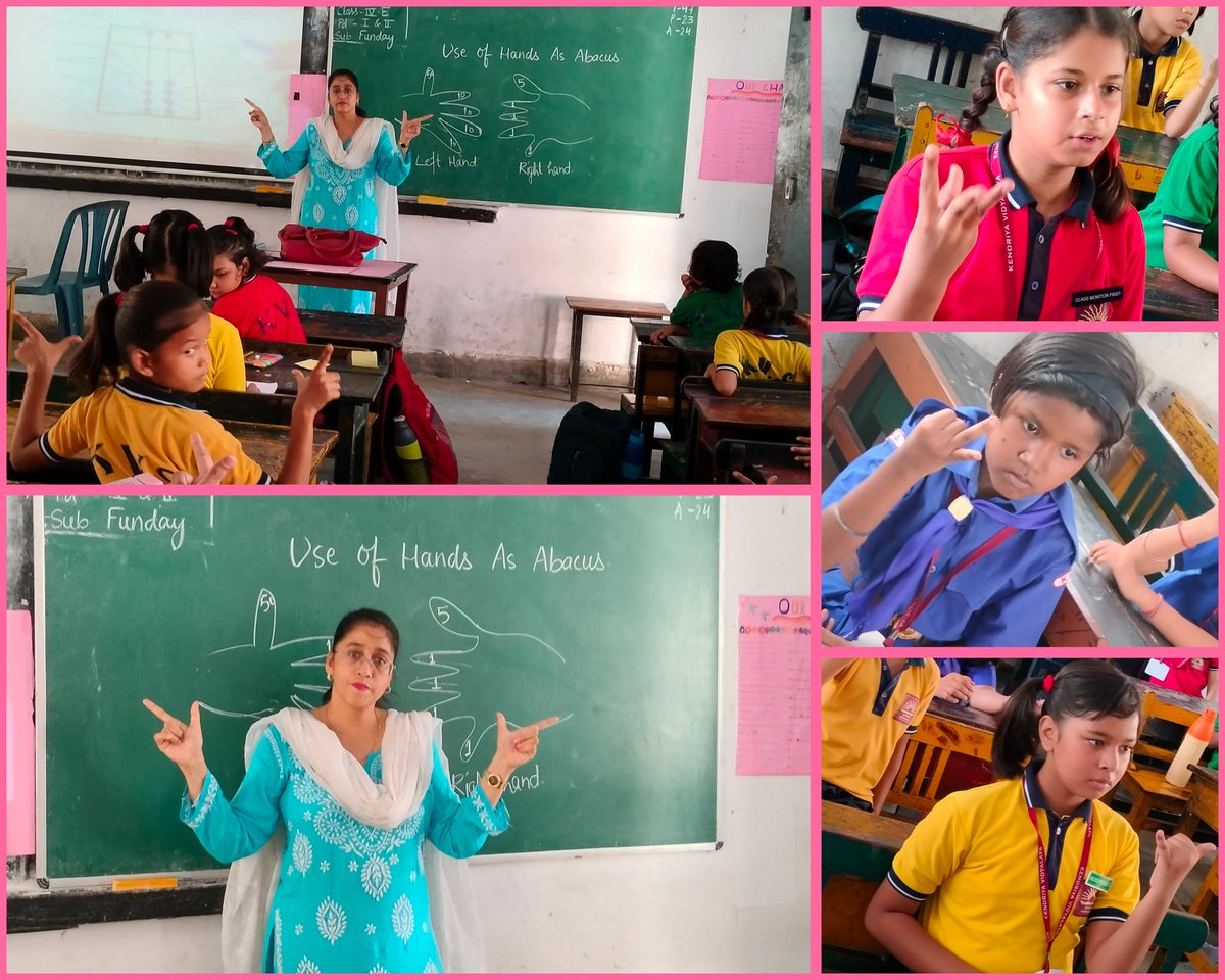 BhawnaS04453079's tweet photo. FUNDAY ACTIVITY : Use of Hands as Abacus by the  students of class 4 @ KV No.1 ,AFS ,Agra
@KVS_HQ @robhakhuri @Shekhar30412 @KvsAgra @KvAgra @binodbehera25 @RAJESHP55845826 https://t.co/TSStGgHE5r