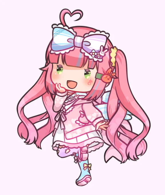 1周年23着目はマジエンイースターSD 元々4月のアイコンリング用に描き下ろしたものをIRIAM用に描き直したものです  長い戦いだった 二枚目がリング用