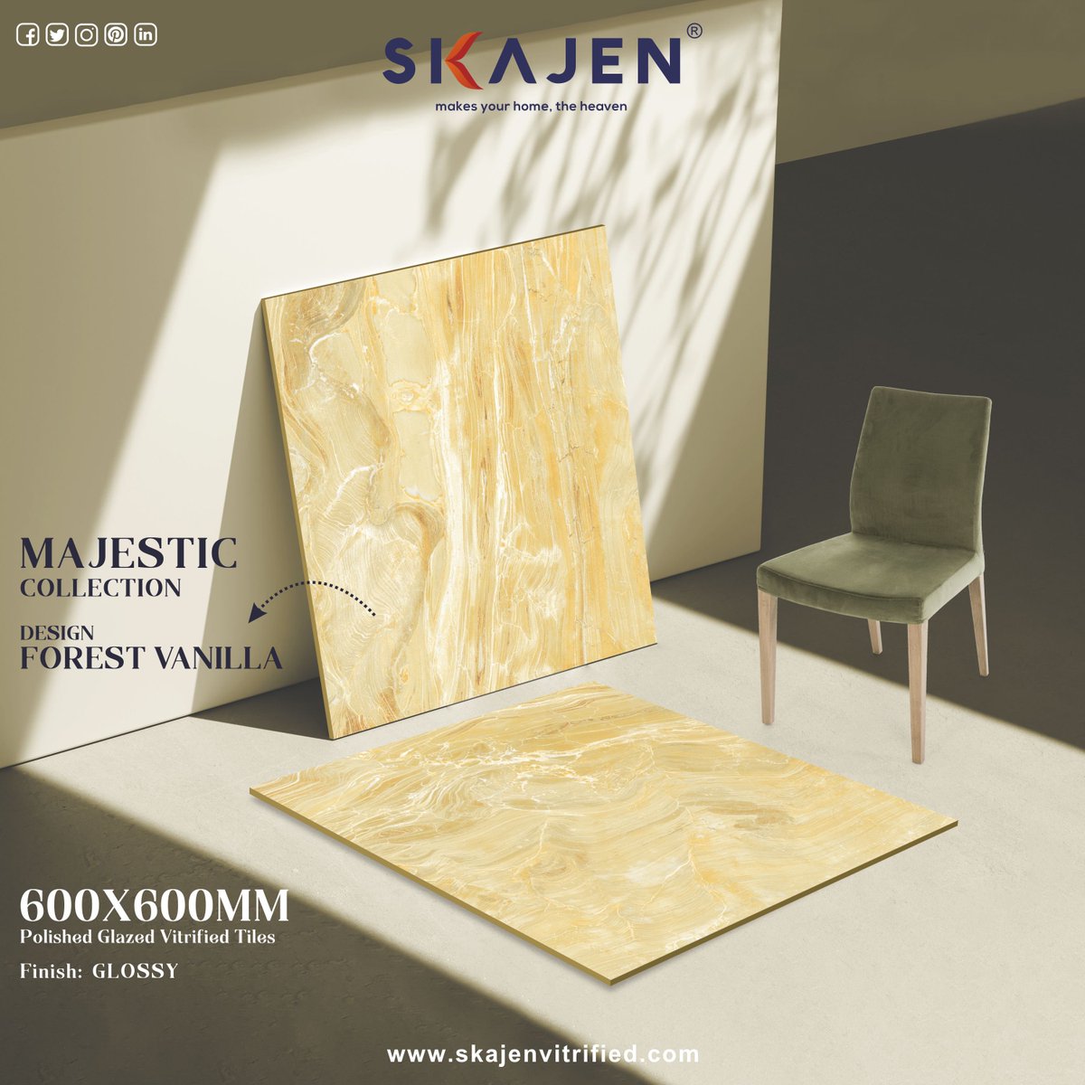 skajenvitrified's tweet image. Indulge in the breathtaking beauty of our MAJESTIC tile collection. Let the glossy finish and impeccable craftsmanship transform your space into a sanctuary of style and elegance.

#majestic #tilecollection #breathtakingbeauty #craftsmanship #style #elegance