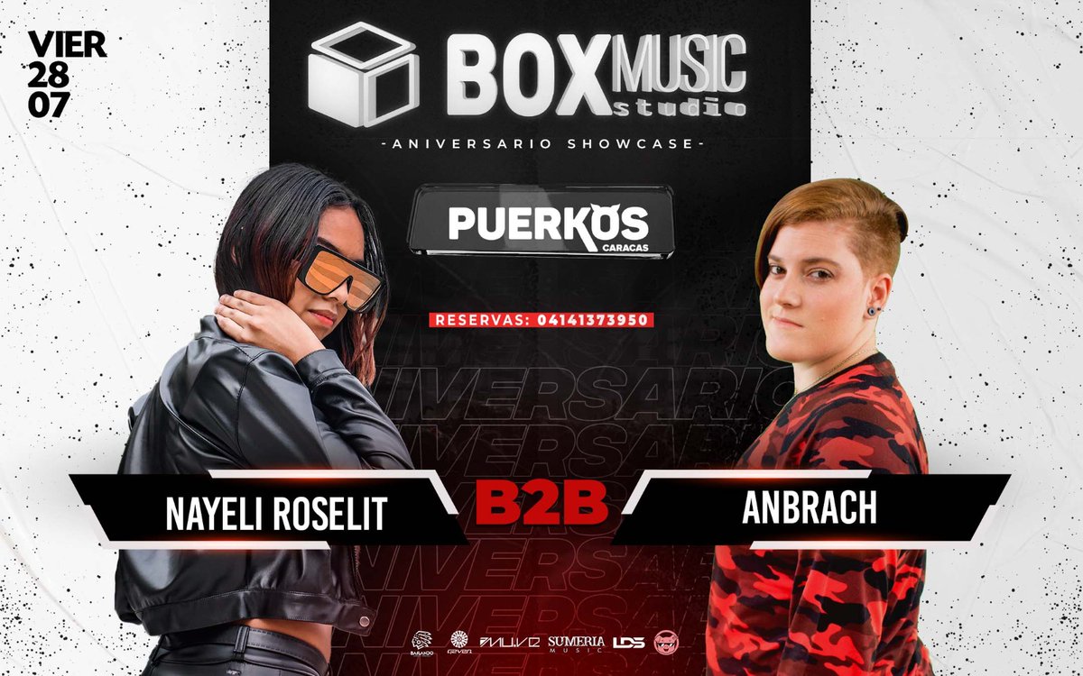 AnBrach's tweet photo. Aniversario @BoxMusicStudio1 en puerkos del paraíso, este 28 de Julio 👏🏻🔥 https://t.co/4VIyBOQpkf