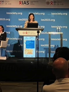 At #IAS2023 cure symposium, @AnnChahroudi showcasing the amazing work of @PAVE_MDC to develop AAV-delivered bNAbs in infant nonhuman primates and eventually in humans.