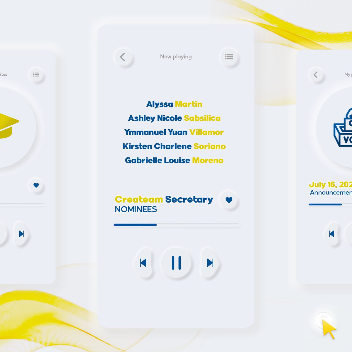 createam_pcshs's tweet photo. The voting is now open! We want every one of our PaScian Creatives to vote for our new sets of leaders for the 2023-2024! The Google Forms link for the election will be sent through Createam's main group chat. 💛

Vote Wisely, creatives! 🖌️

#PCSHSAdvertisingClub
#Createam https://t.co/xXqsIOR0LS