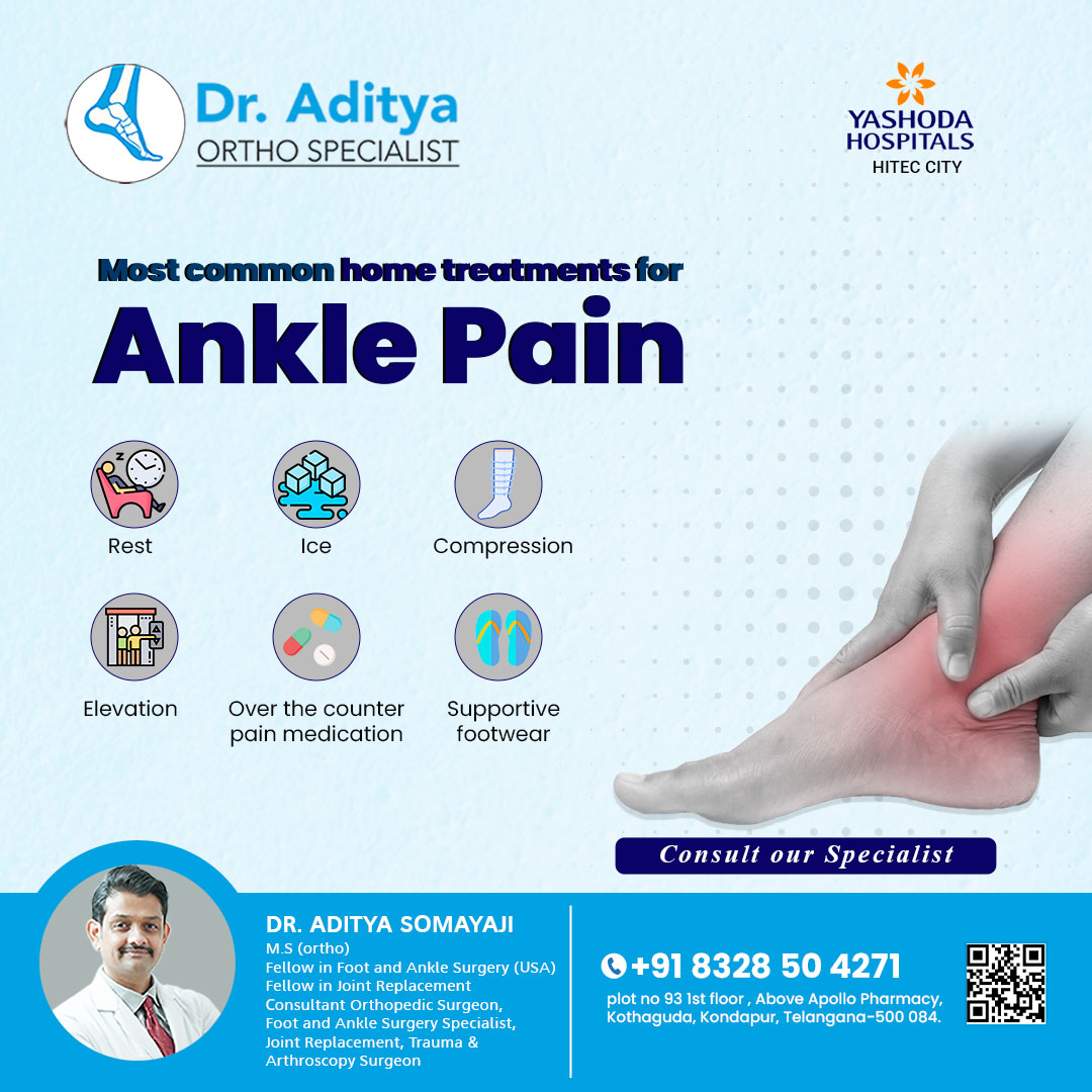 Most Common Home Treatments for Ankle Pain
Don't let ankle pain keep you on the sidelines. Discover tips to manage discomfort and aid recovery.
Book Your Appointment Now
Call: +91 8328504271
#anklepain #draditya #orthopedicsurgeon #kondapur #kneepain
visit
dradityaorthospecialist.com