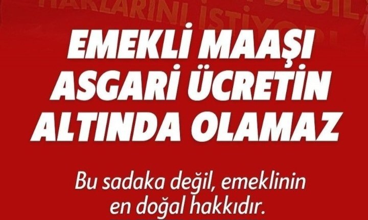 Emekli hakkını istiyor... Bu maaşlarla kuruekmek soğan bile yiyemez!!!
#EmekliyeİnsancaZAM