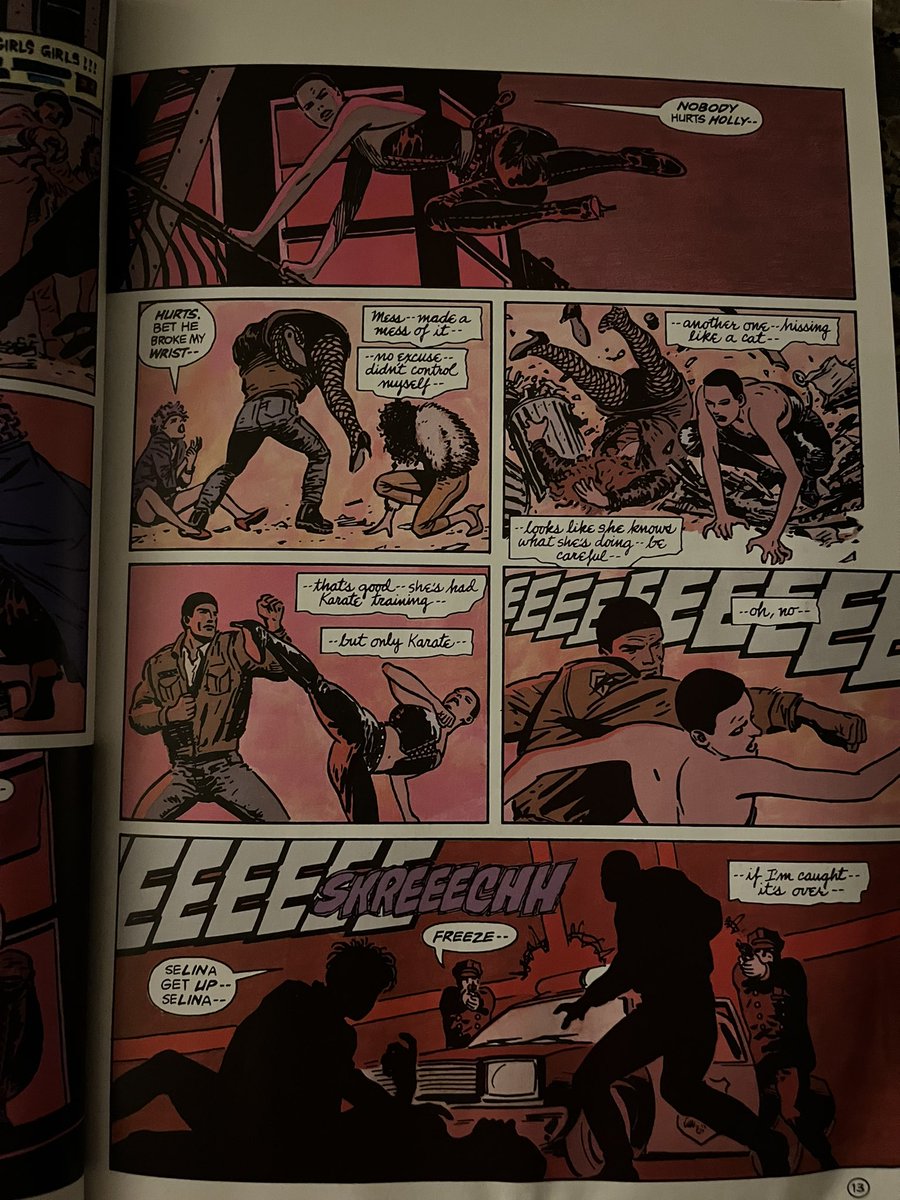 Thinking about empathy in visual storytelling (comics in particular) and how to achieve it without words. Thinking about what Mazz/Miller did in 1st issue of year one-they had Bruce & Jim set out to do good and get their asses handed to them-now we are with them/cheering 4 them