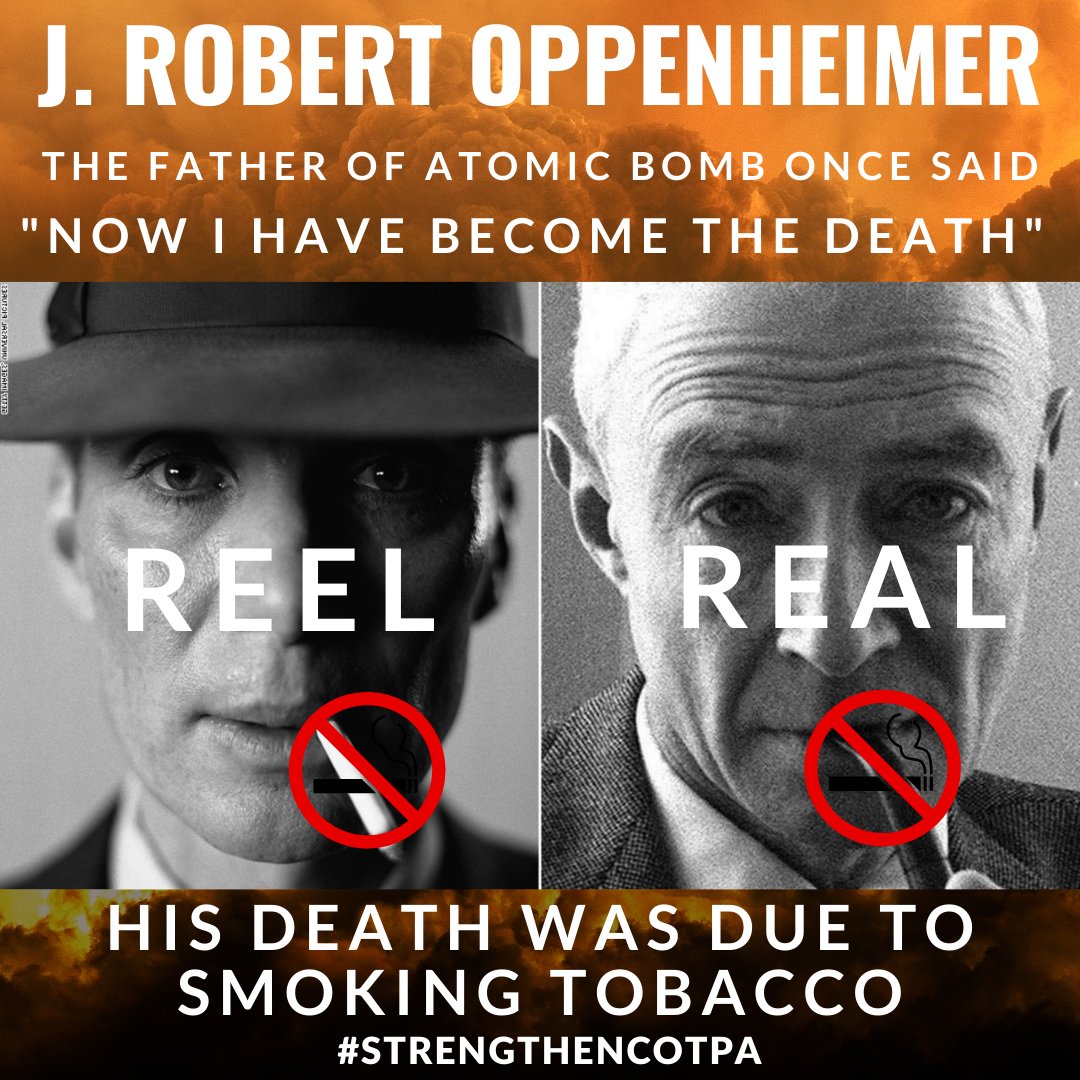 Oppenheimer was a chain smoker and was diagnosed with throat cancer. After inconclusive surgery, he underwent unsuccessful treatments. He died at his home in Princeton, New Jersey in 1967.  Tobacco doesn't spare its users #TobaccoFreeIndia #StrengthenCOTPA #AmritKaal