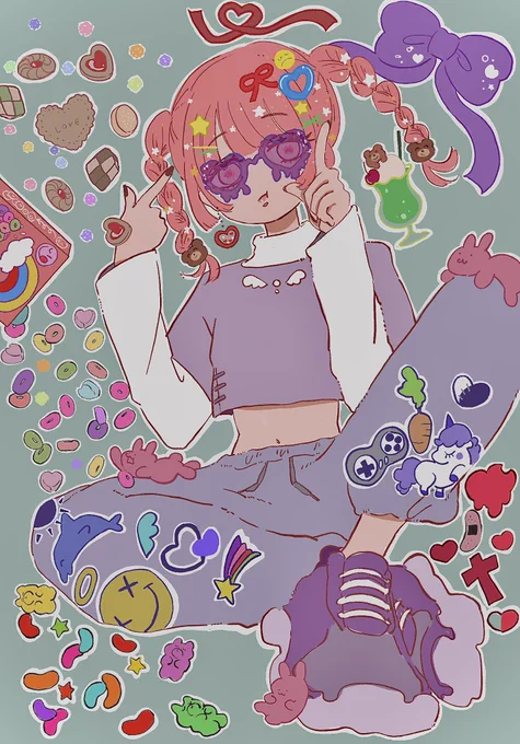 今までのお気に入りの創作女の子たち  #創作 #イラスト