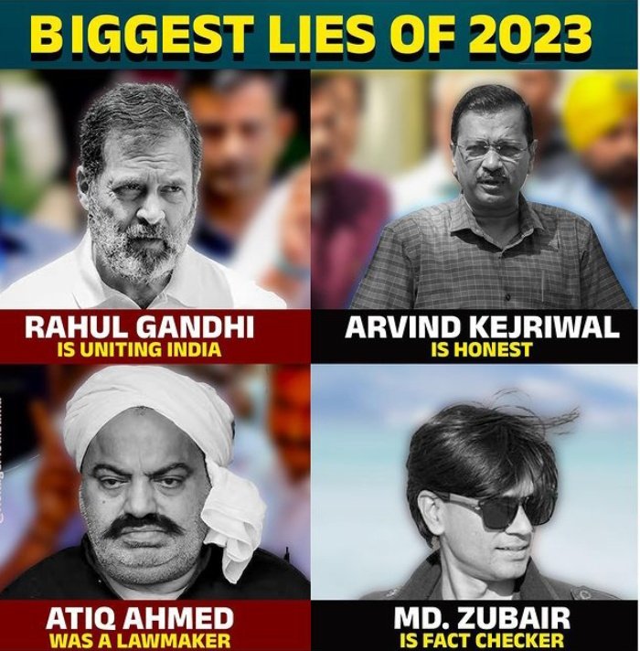 imaheshbhavsar's tweet photo. Biggest Lies of 2023
Most Zubair...🤣🤣🤣 https://t.co/MGt30r1z6x