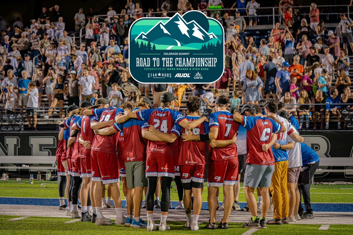 colorado_apex's tweet photo. And...drum roll...we're hosting a home playoff game either against the @OaklandSpiders or @laaviators Saturday, July 29th. Tickets on sale NOW AT https://t.co/8trgewjlxb 
#TotheSummit #AUDL2023 #Ultimate #flatball #TheAUDL #tothesummit #ultimatefrisbee #GoldenColorado https://t.co/AO0oQUz2KJ
