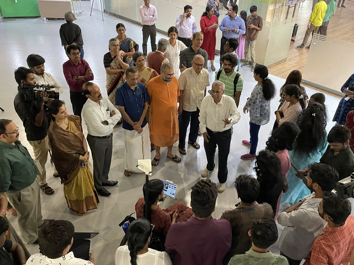 iitm_respark's tweet photo. Prof. Ashok Jhunjhunwala and the teams of #AWCV showcase the Autonomous Wheelchair Vehicle to our esteemed guest Mr. Sridhar Vembu!

Watch this space for more updates from Impossible is Possible, happening now at @iitm_respark https://t.co/IzimKwzbIL