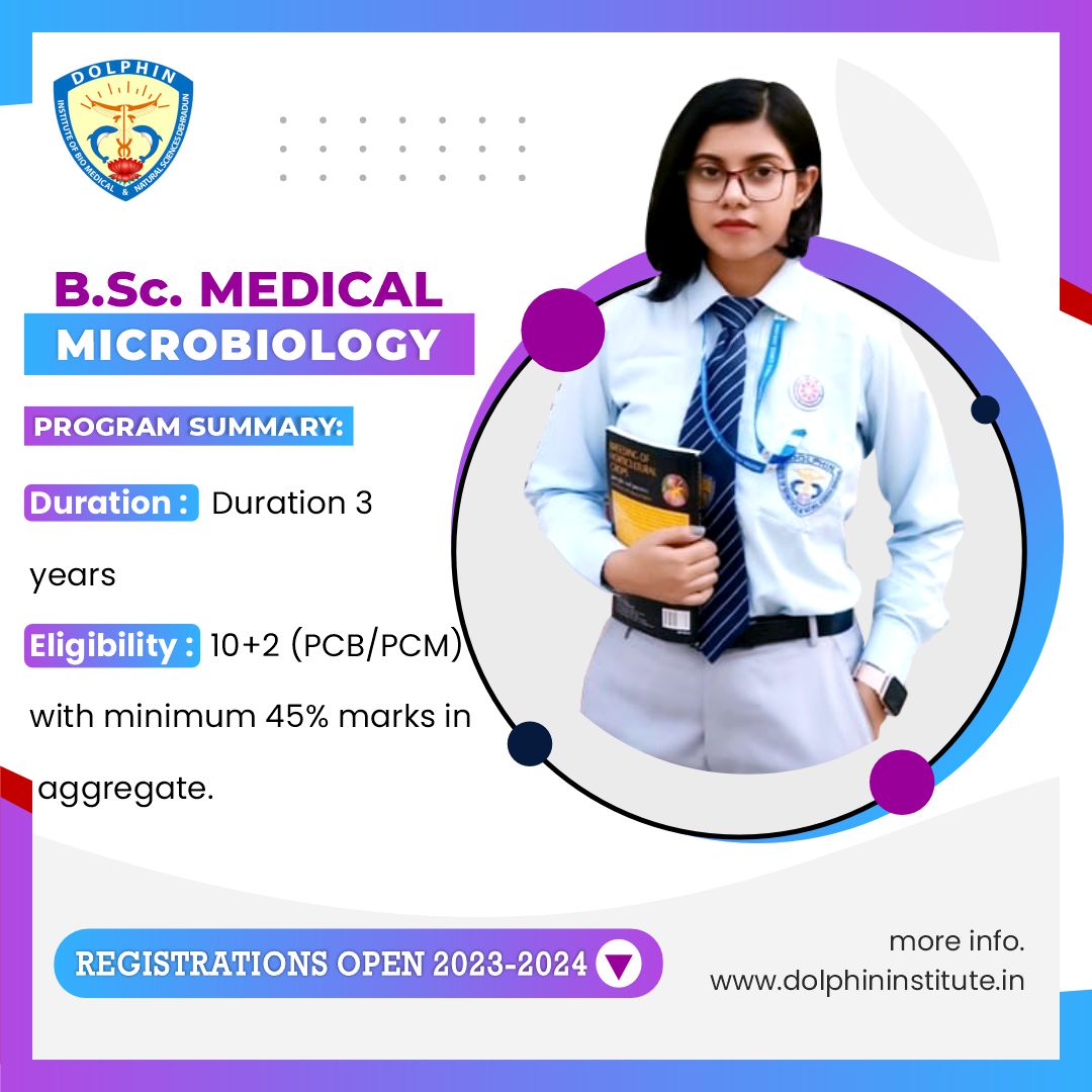 𝐁.𝐒𝐜. 𝐌𝐞𝐝𝐢𝐜𝐚𝐥 𝐌𝐢𝐜𝐫𝐨𝐛𝐢𝐨𝐥𝐨𝐠𝐲

Apply Now: dolphininstitute.in/admission-camp…

More Info: dolphininstitute.in/b-sc-med-micro…

#Admissionsopen2023, #BSc #MedicalMicrobiology #MSC, #BSC, #BestMcomcolloge, #MCom, #Commerce #Dolphininstitute, #college, #bestcollegeindehradun