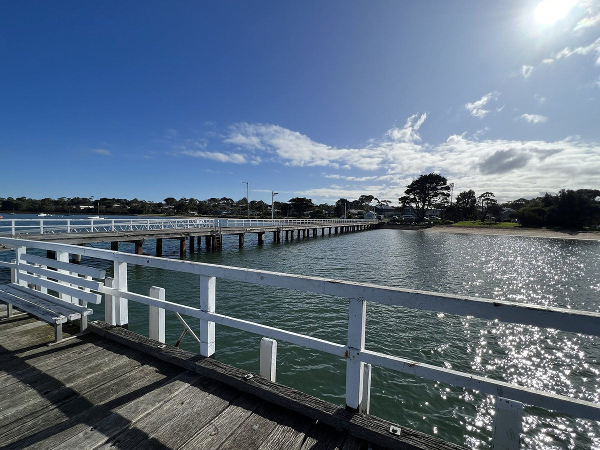 Walking on the jetty in the fresh air is good for your soul #phillipisland #beachhouse