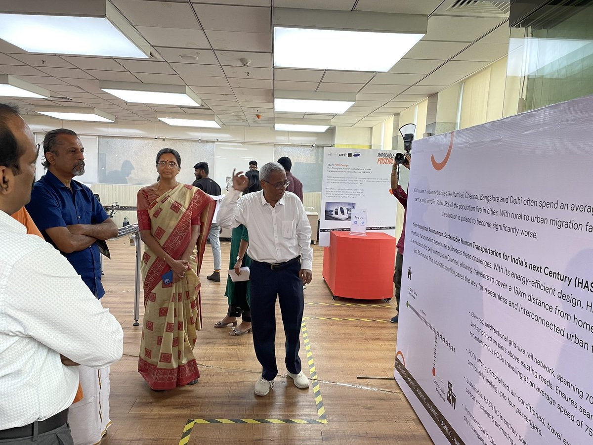 iitm_respark's tweet photo. A proud moment as Prof. Ashok Jhunjhunwala &amp; the teams of #HASHTIC - High throughout Autonomous Sustainable Human Transport for India’s next century showcase their innovation to Mr. Sridhar Vembu, CEO, @Zoho 

Watch this space for more updates from @iitm_respark 
@svembu https://t.co/y0RAnCoCM6