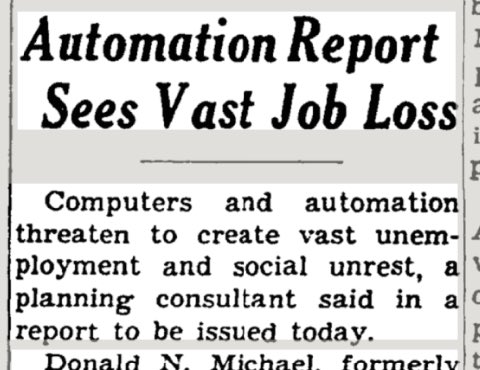 levie's tweet photo. We’re extremely bad at predicting the negative impact of technology on jobs. These are from 60 years ago. https://t.co/j6Wiw3SMn2