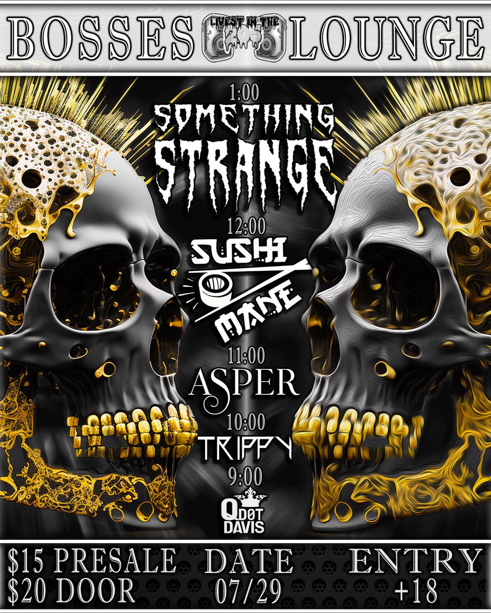 Livest205's tweet photo. Just a week away from @STSBEATZ and @SushiManeMusic bringing the noise to the Ham at Bosses alongside two of the Ham’s finest in Asper and Trippy Tre. We also have Q.Davis laying down a smooth dirty south hip hop set to kick off the night. Gonna be a HEATER! @AlabamaEDMFam https://t.co/Tj7TT0hq6i