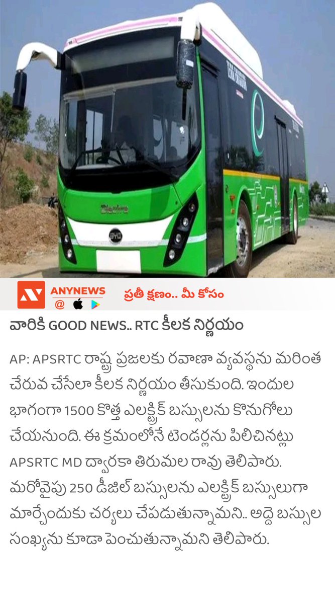 anynewstelugu's tweet image. వారికి GOOD NEWS.. RTC కీలక నిర్ణయం anynews0.page.link/rDqpdR9fHHcWMY…

#anynewstelugu #APRTC #LollaParis
