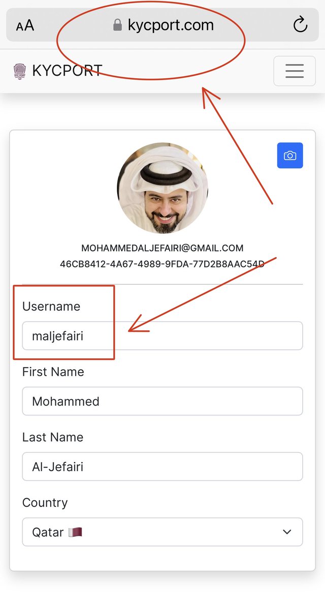 Our great #SidraFamily !!
📍please make sure to choose your username and please note that this username will not change.

This username will be used to create for you a communication channels like our “chat system” access and your “new Email” service ✅
👉🏻 KYCPort.com