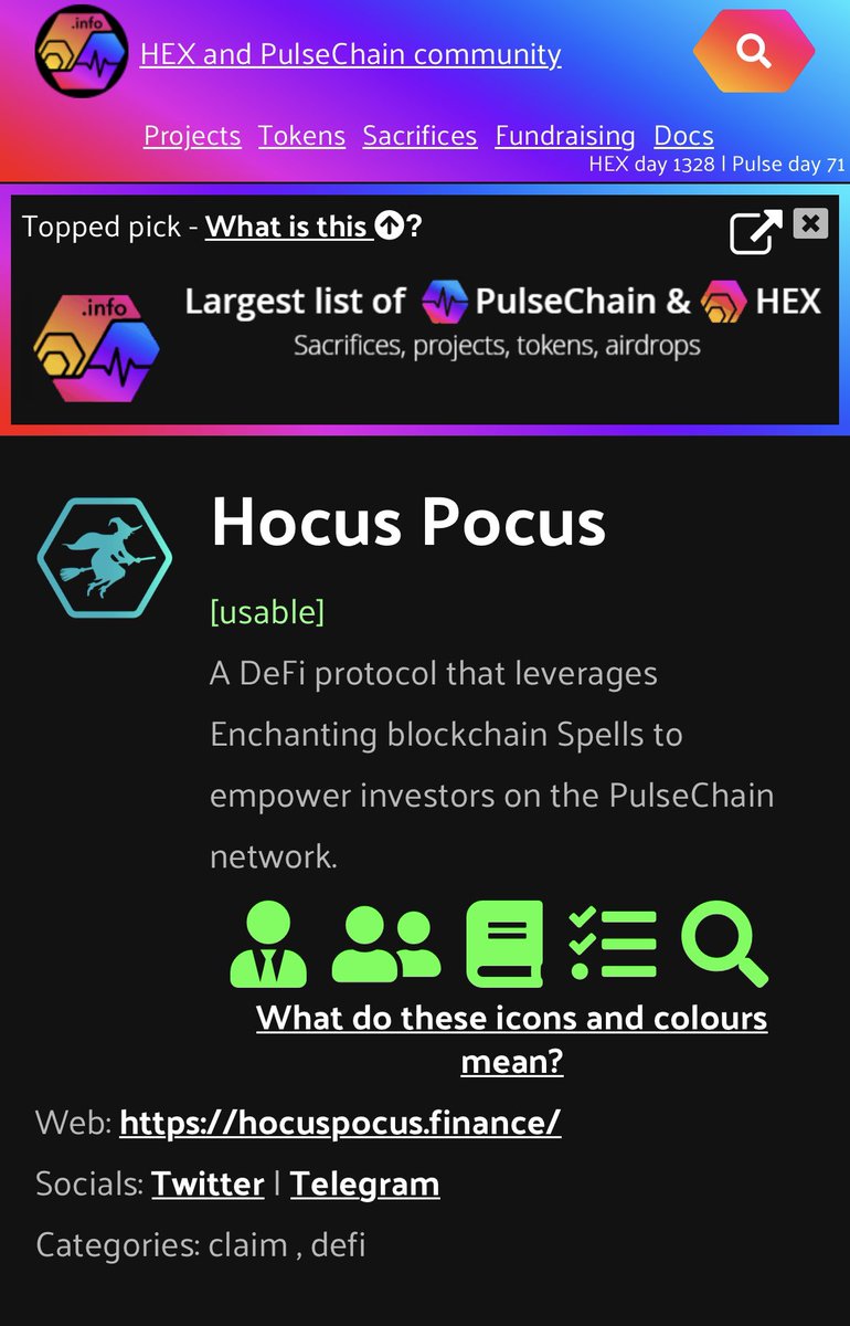 HocusPocusFi's tweet photo. We have achieved all the green checks on https://t.co/gyqEOMaEkp 🥳

Thanks for the support @HEXPulseInfo 

$PLS $HEX $PLSX https://t.co/GcMJsxCD1a