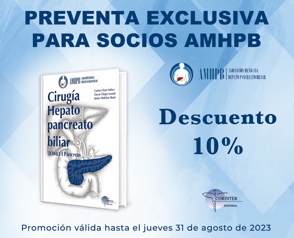 AMHPB (@amhpb_mx) on Twitter photo ¡Descubre el nuevo libro que como profesional de la salud HPB necesitas en tu biblioteca!
Como socio activo de la AMHPB, disfrutarás de un descuento especial (asegúrate de estar al corriente con tus cuotas para aprovecharlo).
Mas información: contacto@amhpb.org.mx ¡Descubre el nuevo libro que como profesional de la salud HPB necesitas en tu biblioteca!
Como socio activo de la AMHPB, disfrutarás de un descuento especial (asegúrate de estar al corriente con tus cuotas para aprovecharlo).
Mas información: contacto@amhpb.org.mx