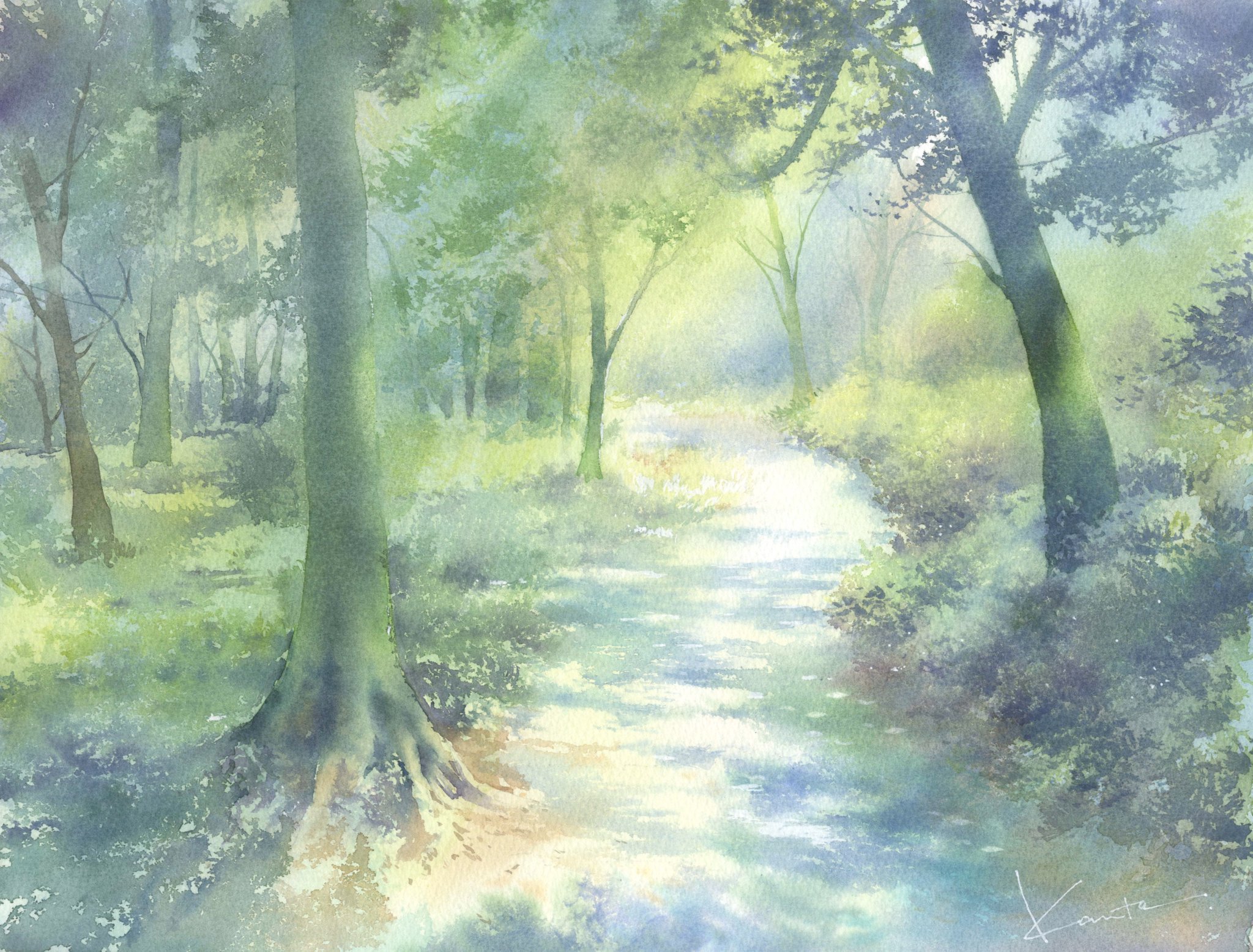 水彩画　春光 F1npEG3aQAIyoyI.jpg:large