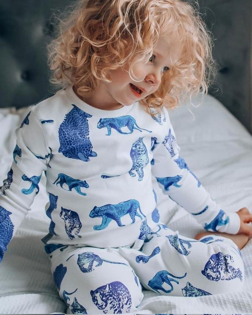 Crisp Blue and White from #faunakids #irishfashion #childrenswear #Pyjamas  #cotton #ecocotton #kidswear #print #animalprint #irishfashionart #fauna #Irishdesign #CIFD