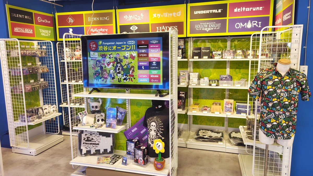 FangamerJP's tweet photo. ／
Fangamer Japan in GiGO
渋谷にオープン！！
＼

#GiGO渋谷(@GiGO_Shibuya )にて「UNDERTALE」「OMORI」「ゆめにっき」などの公式グッズを販売中！

人気キャラクターがたい焼きになった「ゲーマー焼き」も好評販売中！オリジナルデザインのコースターをゲットしましょう✨ https://t.co/lLosPgMsBs