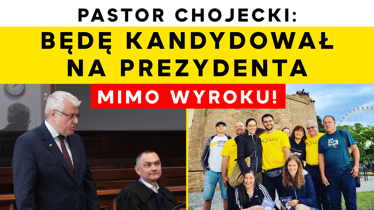 idzpodpradpl's tweet photo. MUST SEE! Pastor mimo wyroku będzie kandydował na prezydenta! 🔴 DZIŚ 09:00 https://t.co/SVn0aeKomF
▶️ O co chodzi?
▶️ Kim jest pastor @PawelChojecki?
▶️ Jakie ma plany na kampanię?
▶️ Co dalej z ruchem #IdziemyPoWolność? @idepowolnosc https://t.co/vgQkSGMjz9