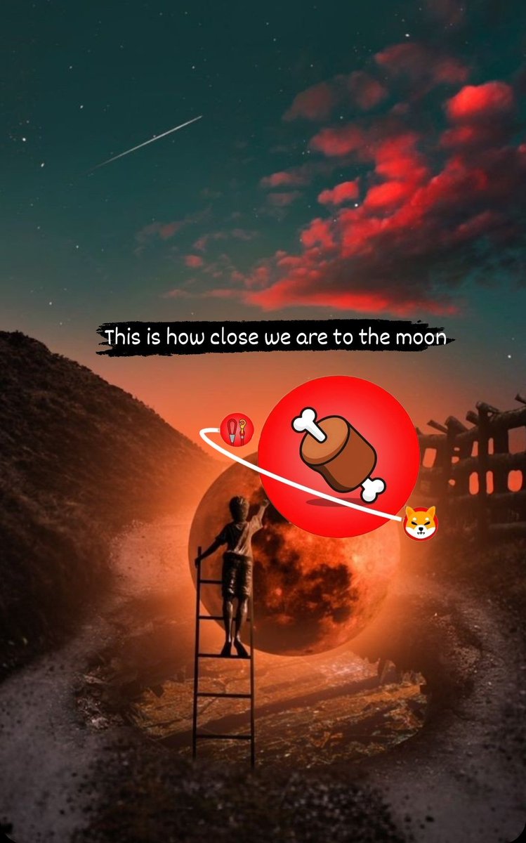 emillionairer's tweet photo. #shibarmy this is how close we are to the MOON๐๐๐! Remember to hold enough #bone #shib #leash to take it to the moon #shibariumsummer #shibariummainnet !!!!! https://t.co/eT2Ii1OL7O