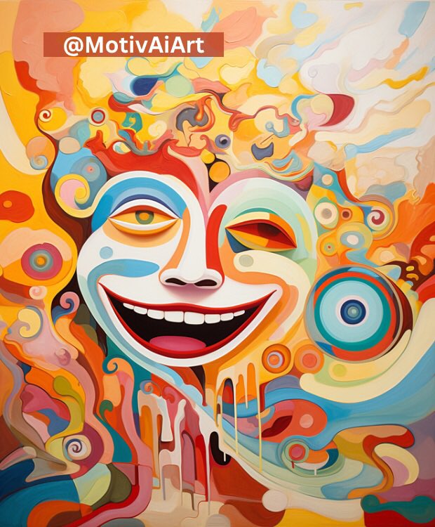 MotivAiArt's tweet photo. Behind the Smile... ๐ ๐
๐ญ
#MotivAiArt
#Smile #Sadness #HiddenSadness #SmileHidesPain #MixedEmotions #EmotionalJourney #MaskingFeelings #BehindTheMask #colorful #fantasyart #digitalart #painting #beautiful #artist #artsy #aiart #artgallery #artistic #abstractart #midjourney https://t.co/R0ZNBCcEf2