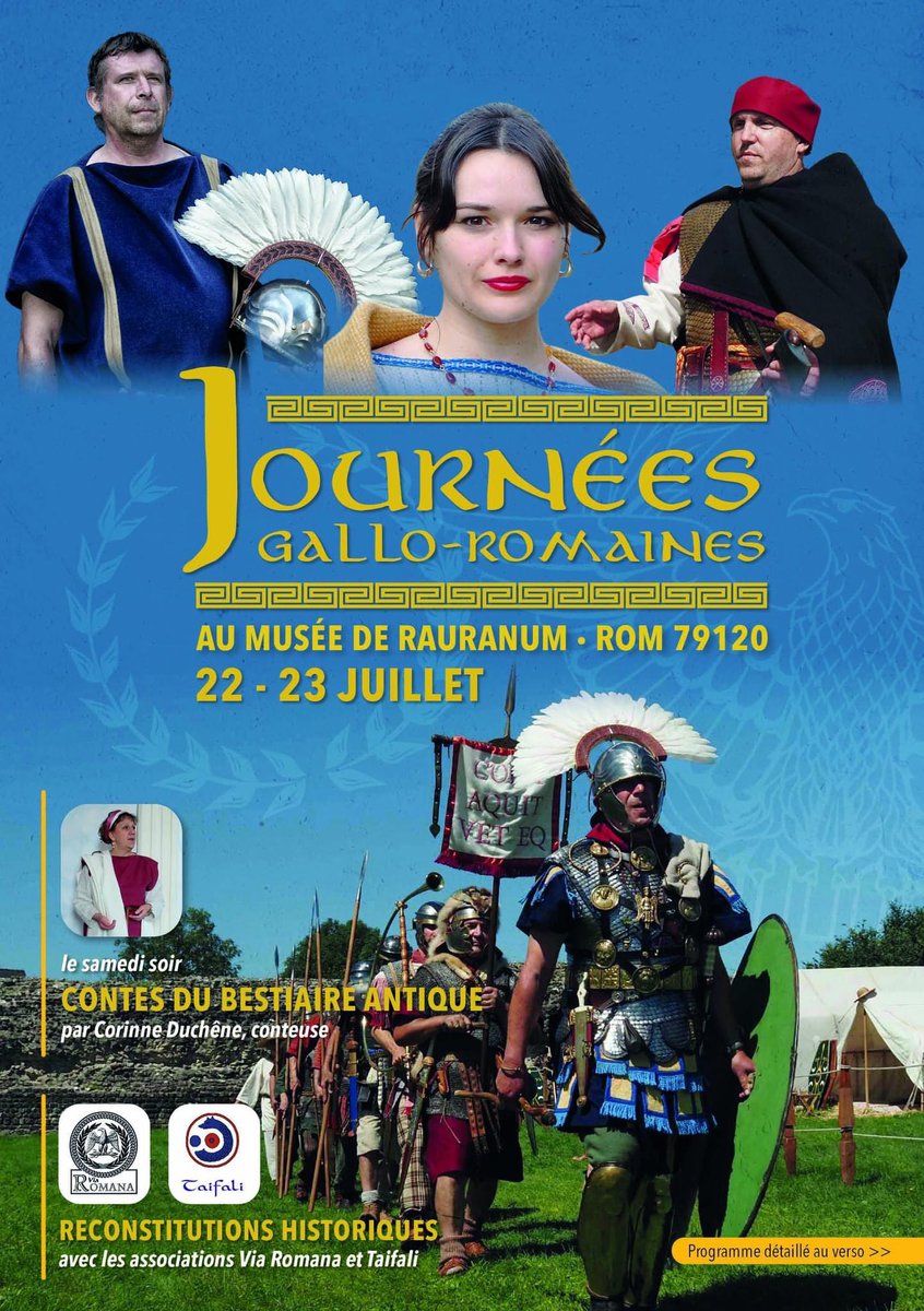 LudoMalecot's tweet photo. Les Journées Gallo-romaines de #Rauranum débutent aujourd’hui à 14h à #Rom79 
De quoi ouvrir une fenêtre sur l’histoire romaine et sur le Poitou antique ! #RomaAeterna #Taifali #ViaRomana 
@Bleu_Poitou @CristofariMA https://t.co/HMhsPUCKay