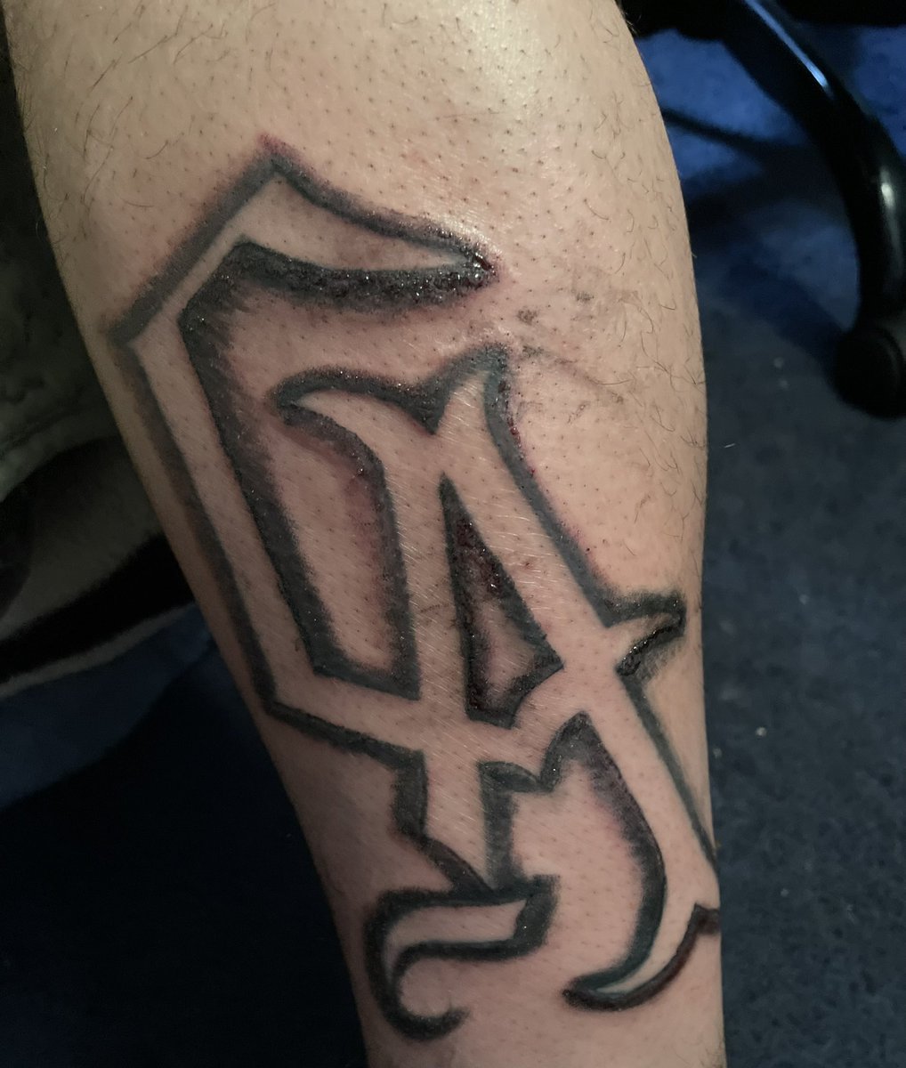 Sopher95's tweet image. Did a touch up today on the homies CA Tattoo #Amill #NewInk