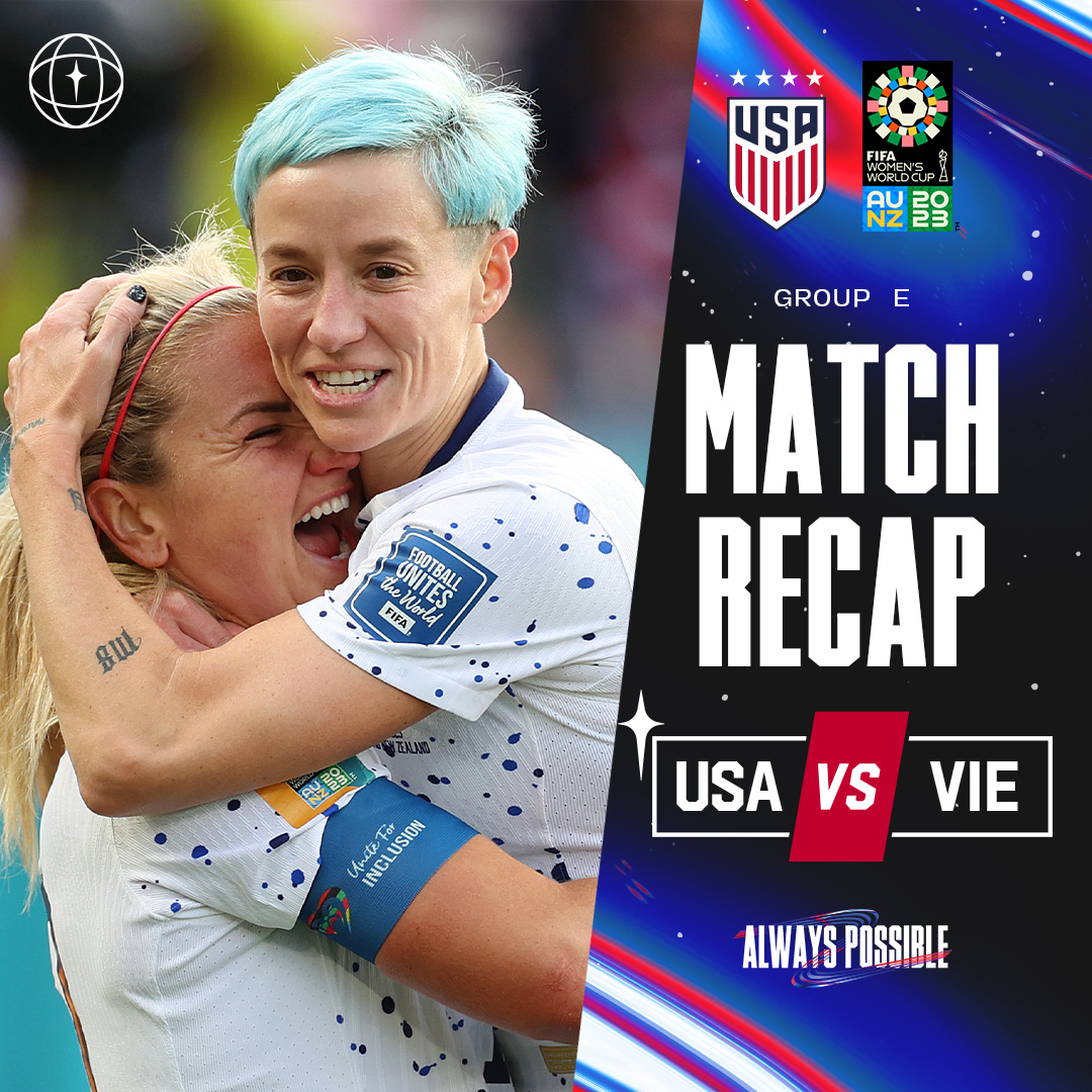USWNT's tweet photo. Rest up, America! We're gonna need you next match!

Match Recap » https://t.co/wiK0j8nDrP

#USWNT x @Visa https://t.co/5UczJXEkVM