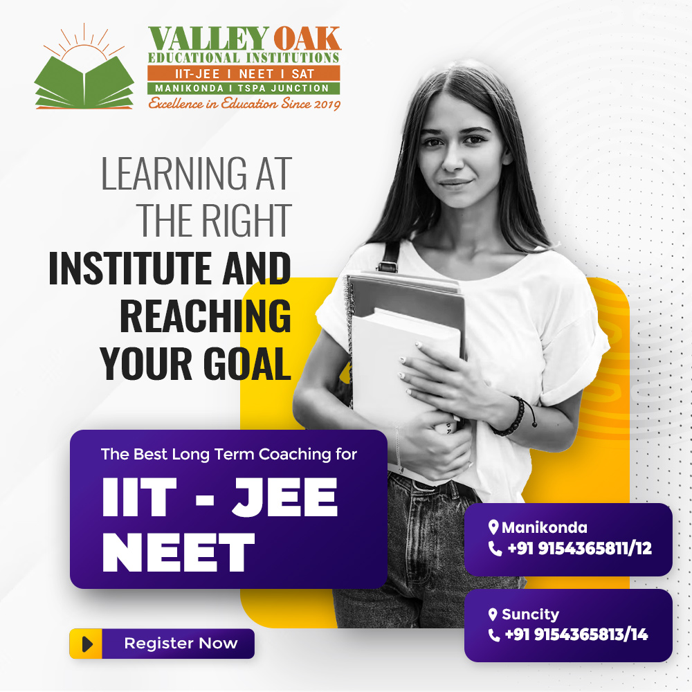 ValleyOak_'s tweet photo. Aim high & achieve your dreams with #ValleyOakJuniorCollege! Our top-tier coaching program for #IIT_JEE/#NEET ensures you learn from the best & gain knowledge you need to reach your goals
#ValleyOak #JuniorCollege #AdmissionsOpen #Inter_IIT_JEE #Inter_NEET #AdmissionsOpen2023_24 https://t.co/Nw7hNEs8VR