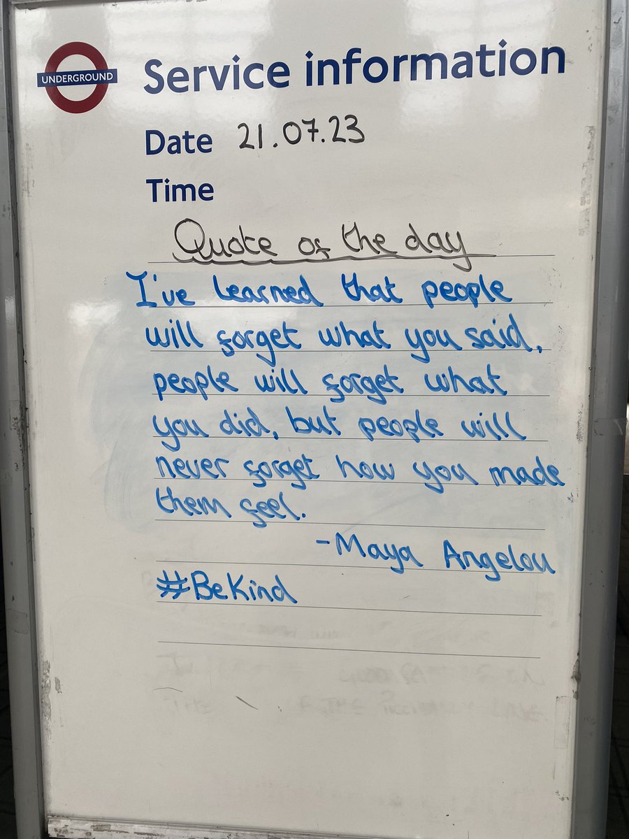 Great #quoteoftheday from <a href="/TfL/">TfL</a> this morning! A reminder to always #BeKind 💜