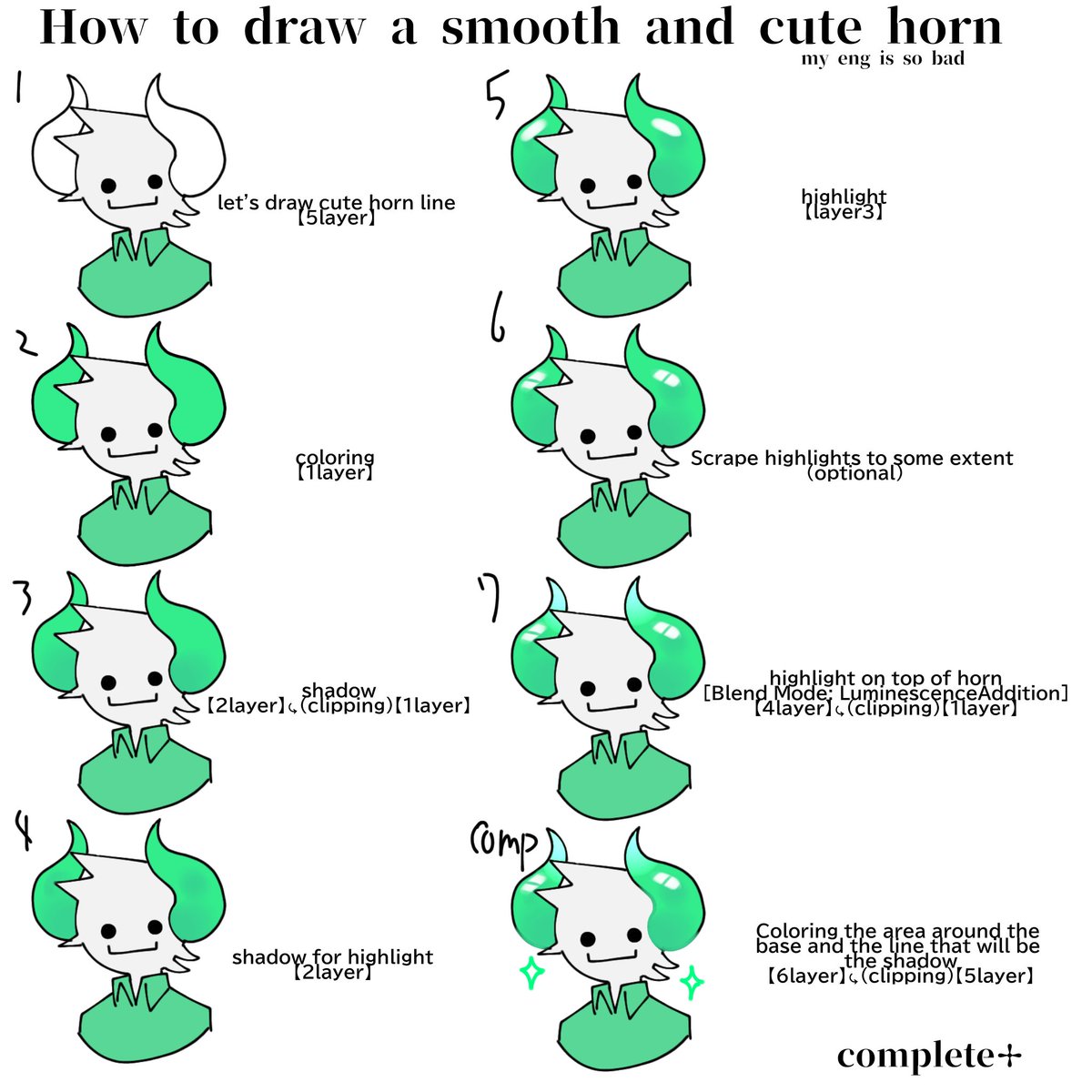 How to draw a smooth and cute horn
 #robloxart  #phighting