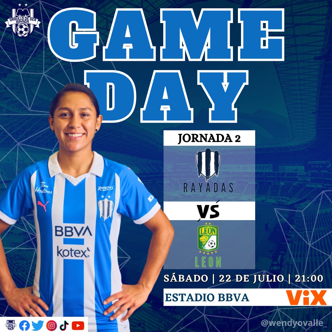 ODSRFemenil_'s tweet photo. ¡HOY JUEGA RAYADAS DEL MONTERREY!

¡VAAAAAAAMOOOOOOOOSSSS', RAYADAS! 🤠

⚔️ - #RayadasVsLeón 
🕛 - 21:00
🏟️ - Estadio BBVA.
 - Vix.

📷 @Supercorp23 

#SomosOrgulloYSomosUno 🥇 https://t.co/NJLJwWdYR1