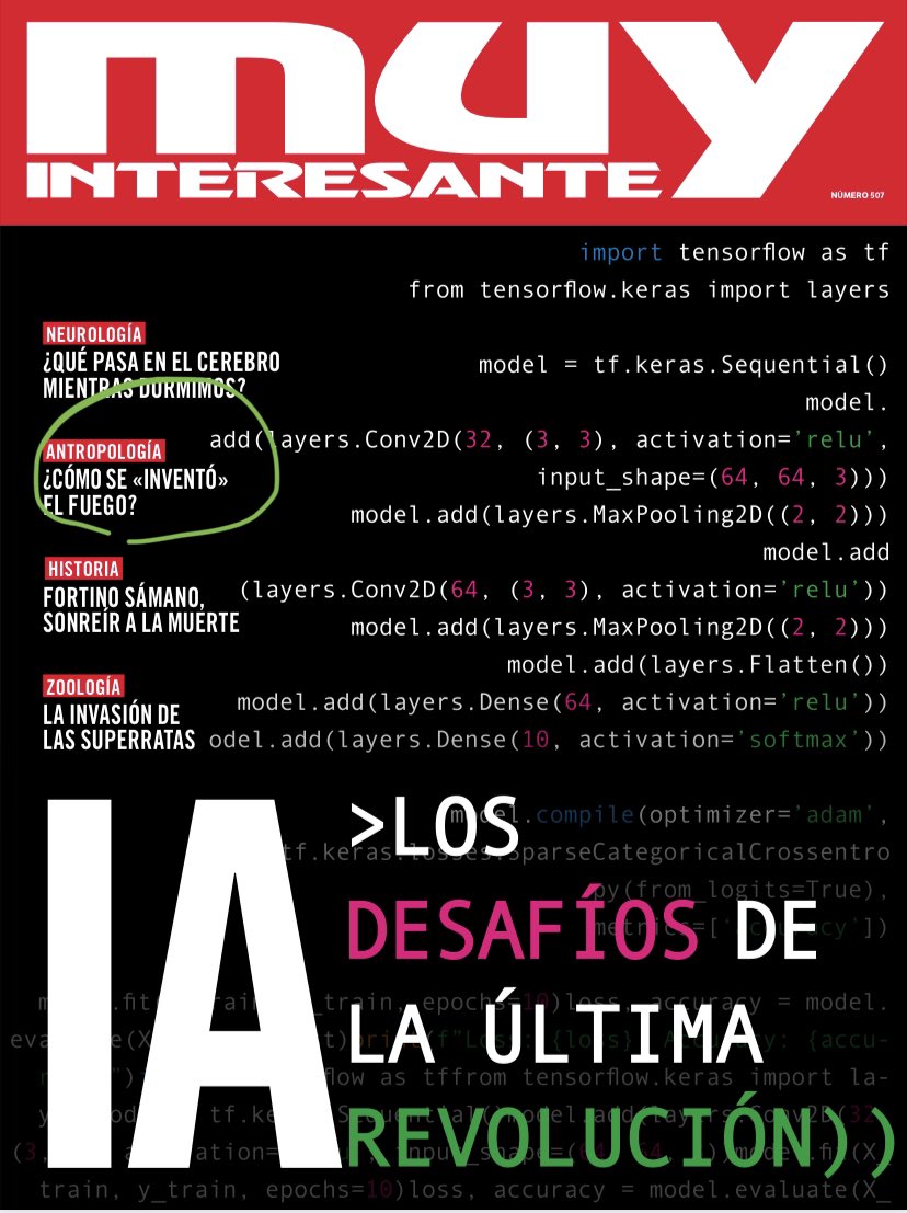 EugenioManuel's tweet photo. En el número de agosto de @muyinteresante hablo sobre “La ‘invención’ del fuego”. No os lo perdáis. https://t.co/t9PvBFUSvC