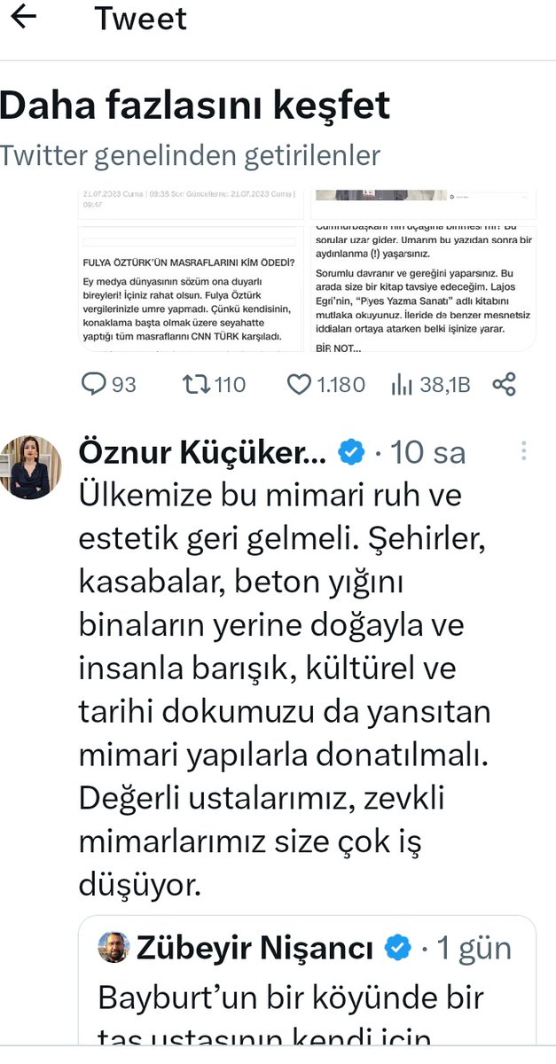 Tüm takip ettiklerimi 'daha fazlasını keşfet' denilen bir saçmalığa atıp hadi keşfet diyor.
Öteki taraftan 
Takip ettiklerimi  sayfamda hiç görmememi sağlıyor 
En eski haline çevirin şu twitteri yeter @elonmusk 
@TwitterSports @TwitterTurkiye