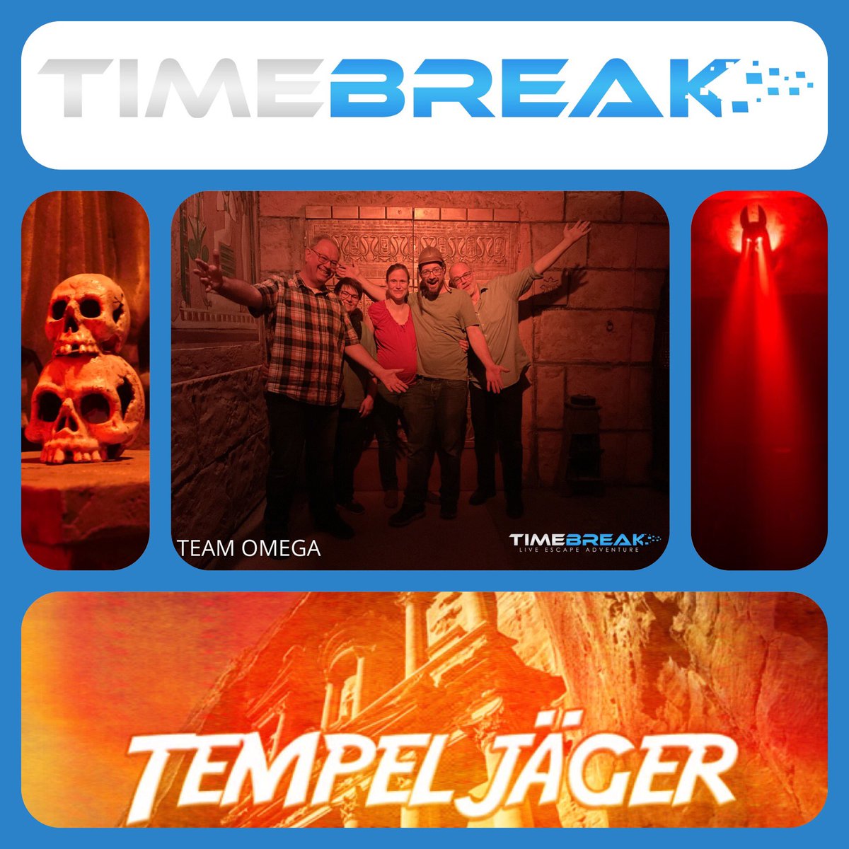 MysteryAgencyRE's tweet image. Die Mystery Agents on tour bei Timebreak in Bonn: Team Omega springt durch Raum und Zeit und landen als „Tempeljäger“ vor dem altägyptischen Totengericht… Super! 😎

#bonn #timebreak #ägypten  #escapegames #escaperoom #mysteryagents #mysteryagency #recklinghausen #tempeljäger