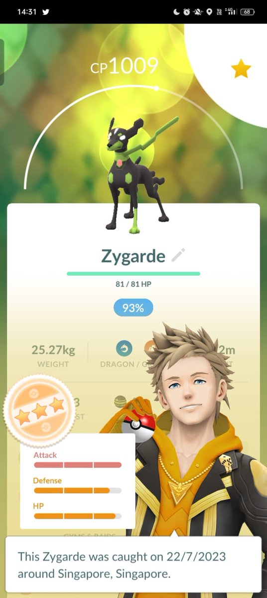 GamingPython07's tweet image. my zygarde, honestly not disappointed with the ivs