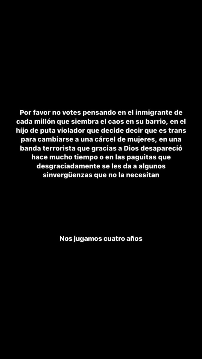 que en insta ha tenido bastante feedback y si sirve para que aunque sólo uno recapacite 🫶🏼🫶🏼🫶🏼