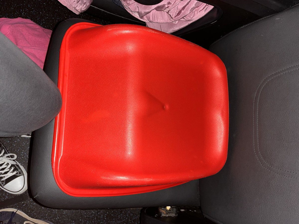 lisag1104's tweet photo. @ODEONCinemas Went to see Barbie film last night in Bham and this was my view - appalling- had to find a hard plastic child’s booster seat just to be able to see the screen and I am considerably taller than a child - not a pleasant experience- will not be returning to an Odeon 😡 https://t.co/nTgvclE4HN