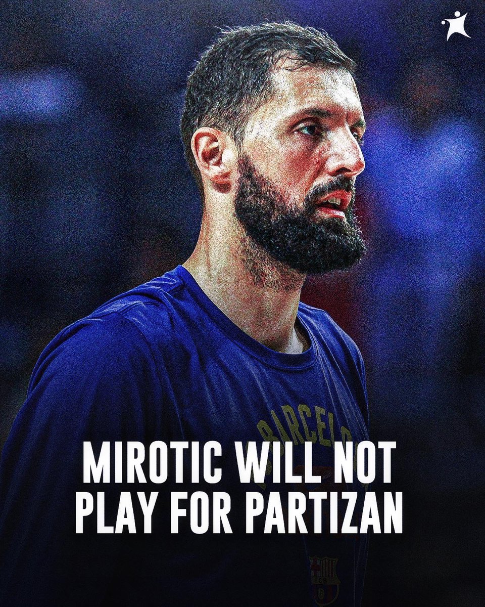BasketNews_com's tweet photo. BREAKING: Nikola Mirotic announces that he won’t play for Partizan and other Serbian clubs ❌ https://t.co/ZNdEqd1kU3