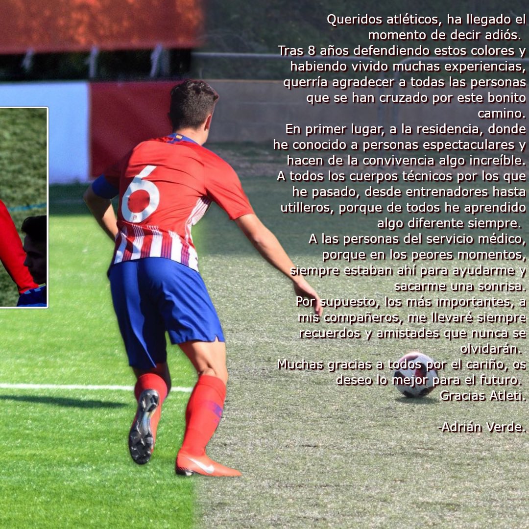 Adrian_verde10's tweet photo. Gracias por todo @Atleti https://t.co/PuHPJavplx