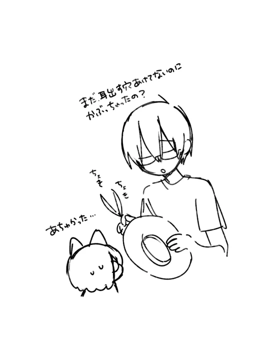 帽子からお耳が出てない理由 