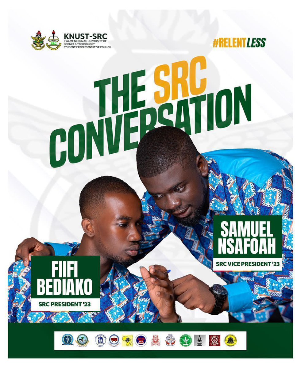 HallUnity's tweet photo. The UTC of Unity Hall writes to inform its populace and KNUST about our endorsement of Master Fifi Obeng Bediako and Master Samuel Nsafoah as the Next KNUST SRC PRESIDENT and VICE PRESIDENT.. https://t.co/rPabtxAJFQ